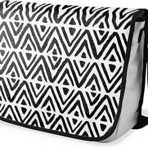 بوناميزون شنطة ماسنجر مدرسية مطبوعة رقميا مع حزام اسود للطلاب، شنطة كروس وشنطة ساعي، شنطة كتف للمدرسة، العودة الى المدرسة، المقاس: 29 × 36 سم