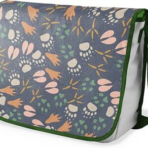 شنطة ماسنجر مدرسية مطبوعة رقميا مع احزمة كاكي للبنات والاولاد من لو جاردين دو لين، شنطة ماسنجر للطلاب، شنط كتف مقاس 29 × 36 سم