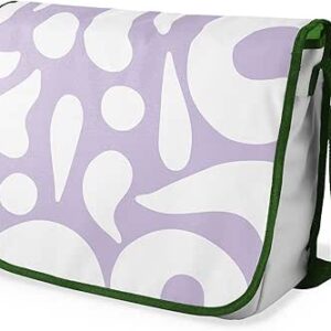 شنطة ماسنجر مدرسية مطبوعة رقميا مع احزمة كاكي للبنات والاولاد من لو جاردين دو لين، شنطة ماسنجر للطلاب، شنط كتف مقاس 29 × 36 سم