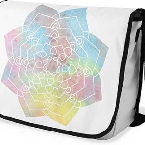 بوناميزون شنطة ماسنجر مدرسية مطبوعة رقميا مع حزام اسود للطلاب، شنطة كروس وشنطة ساعي، شنطة كتف للمدرسة، العودة الى المدرسة، المقاس: 29 × 36 سم