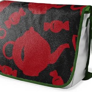 شنطة ماسنجر مدرسية مطبوعة رقميا مع احزمة كاكي للبنات والاولاد من لو جاردين دو لين، شنطة ماسنجر للطلاب، شنط كتف مقاس 29 × 36 سم