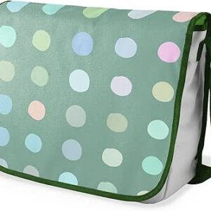 بوناميزون شنطة ماسنجر مدرسية مطبوعة رقميا مع حزام كاكي للطلاب، شنطة كروس وشنطة ساعي، شنطة كتف للمدرسة، العودة الى المدرسة، المقاس: 29 × 36 سم