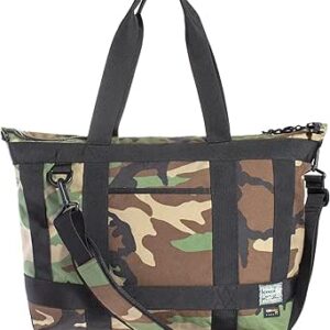 ري روف اينوف شنطة يد كبيرة توت من النايلون بتصميم مموه للنساء والرجال مع جيوب بسحاب ومقصورة