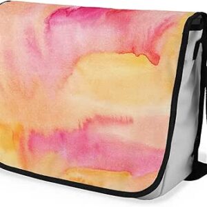 بوناميزون شنطة ماسنجر مدرسية مطبوعة رقميا مع حزام اسود للطلاب، شنطة كروس وشنطة ساعي، شنطة كتف للمدرسة، العودة الى المدرسة، المقاس: 29 × 36 سم