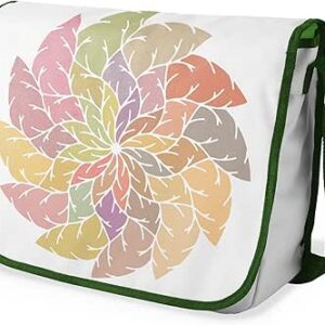 شنطة ماسنجر مدرسية مطبوعة رقميا مع احزمة كاكي للبنات والاولاد من لو جاردين دو لين، شنطة ماسنجر للطلاب، شنط كتف مقاس 29 × 36 سم