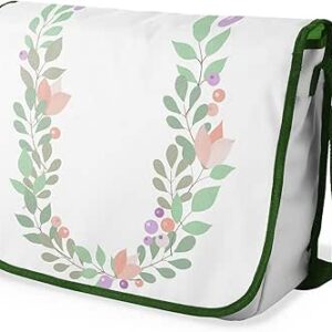 شنطة ماسنجر مدرسية مطبوعة رقميا مع احزمة كاكي للبنات والاولاد من لو جاردين دو لين، شنطة ماسنجر للطلاب، شنط كتف مقاس 29 × 36 سم