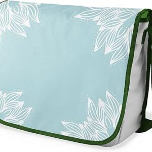 شنطة ماسنجر مدرسية مطبوعة رقميا مع احزمة كاكي للبنات والاولاد من لو جاردين دو لين، شنطة ماسنجر للطلاب، شنط كتف مقاس 29 × 36 سم