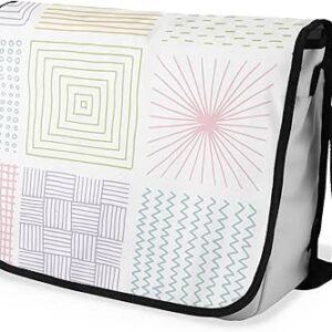 شنطة ماسنجر مدرسية مطبوعة رقمية بحزام اسود للبنات والاولاد من لو جاردين دو لين، شنطة ماسنجر للطلاب، شنط كتف مقاس 29 × 36 سم