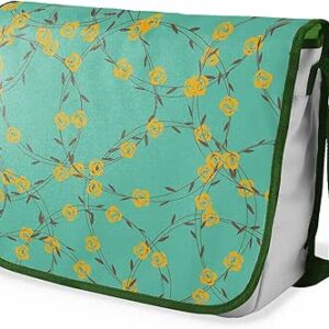 شنطة ماسنجر مدرسية مطبوعة رقميا مع احزمة كاكي للبنات والاولاد من لو جاردين دو لين، شنطة ماسنجر للطلاب، شنط كتف مقاس 29 × 36 سم