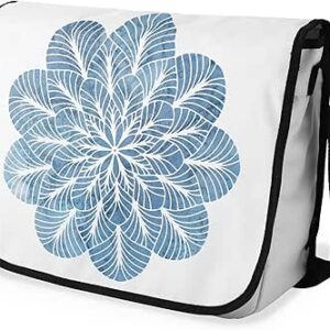 بوناميزون شنطة ماسنجر مدرسية مطبوعة رقميا مع حزام اسود للطلاب، شنطة كروس وشنطة ساعي، شنطة كتف للمدرسة، العودة الى المدرسة، المقاس: 29 × 36 سم