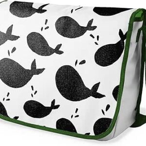 بوناميزون شنطة ماسنجر مدرسية مطبوعة رقميا مع حزام كاكي للطلاب، شنطة كروس وشنطة ساعي، شنطة كتف للمدرسة، العودة الى المدرسة، المقاس: 29 × 36 سم