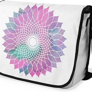 بوناميزون شنطة ماسنجر مدرسية مطبوعة رقميا مع حزام اسود للطلاب، شنطة كروس وشنطة ساعي، شنطة كتف للمدرسة، العودة الى المدرسة، المقاس: 29 × 36 سم