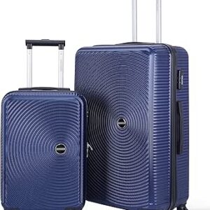 مجموعة شنط سفر بعجلات دوارة من مادة ABS خفيفة الوزن مكونة من قطعتين مقاس 20 و28 انش