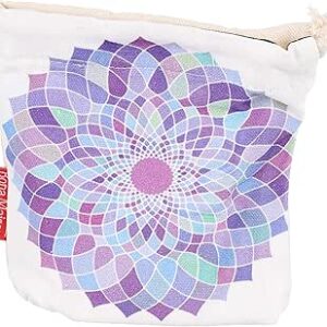 بوناميزون شنطة منتجات قطنية مطبوعة مع رباط، شنطة بقالة قابلة لاعادة الاستخدام، اكياس صديقة للبيئة وقابلة للتحلل البيولوجي، شنطة سفر، شنط تسوق، صديقة للبيئة، قابلة للطي، المقاس: 12×15 سم، قماش