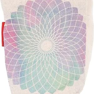 بوناميزون شنطة منتجات قطنية مطبوعة مع رباط، شنطة بقالة قابلة لاعادة الاستخدام، اكياس صديقة للبيئة وقابلة للتحلل البيولوجي، شنطة سفر، شنط تسوق، صديقة للبيئة، قابلة للطي، المقاس: 12×15 سم، قماش