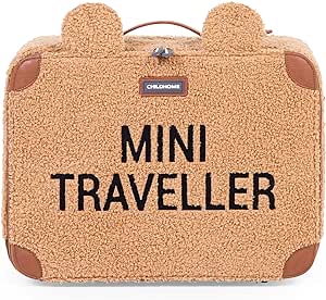 شنطة سفر صغيرة ميني ترافلير للأطفال من تشايلدهوم، تصميم بنمط تيدي بلون بني، نايلون