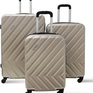 مجموعة شنط سفر من 3 قطع بجوانب صلبة مصنوعة من مادة ABS مقاس 20/24/28 انش بلون ازرق سماوي من بارا جون، أكريلونيتريل بوتادين ستايرين (ABS)