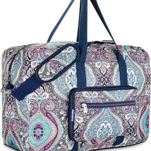 اف فيتيفن حقيبة عطلة نهاية الاسبوع، حقيبة سفر دفل متوسطة الحجم للنساء والفتيات