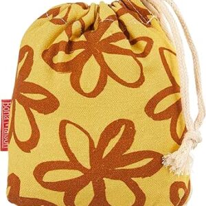 بوناميزون شنطة منتجات قطنية مطبوعة مع رباط، شنطة بقالة قابلة لاعادة الاستخدام، اكياس صديقة للبيئة وقابلة للتحلل البيولوجي، شنطة سفر، شنط تسوق، صديقة للبيئة، قابلة للطي، المقاس: 12×15 سم، قماش