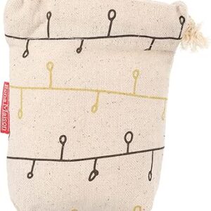 بوناميزون شنطة منتجات قطنية مطبوعة مع رباط، شنطة بقالة قابلة لاعادة الاستخدام، اكياس صديقة للبيئة وقابلة للتحلل البيولوجي، شنطة سفر، شنط تسوق، صديقة للبيئة، قابلة للطي، المقاس: 12×15 سم