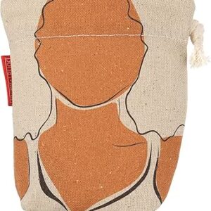 بوناميزون شنطة منتجات قطنية مطبوعة مع رباط، شنطة بقالة قابلة لاعادة الاستخدام، اكياس صديقة للبيئة وقابلة للتحلل البيولوجي، شنطة سفر، شنط تسوق، صديقة للبيئة، قابلة للطي، المقاس: 12×15 سم، لوحة قماشية