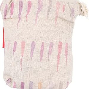 بوناميزون شنطة منتجات قطنية مطبوعة مع رباط، شنطة بقالة قابلة لاعادة الاستخدام، اكياس صديقة للبيئة وقابلة للتحلل البيولوجي، شنطة سفر، شنط تسوق، صديقة للبيئة، قابلة للطي، المقاس: 12×15 سم، قماش