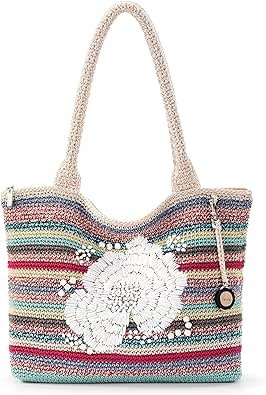 ذا ساك كروشيه يدوي من كرافتد كلاسيكس، مطرز بالزهور ايدن