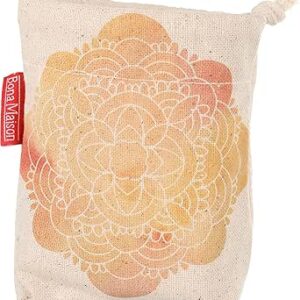 بوناميزون شنطة منتجات قطنية مطبوعة مع رباط، شنطة بقالة قابلة لاعادة الاستخدام، اكياس صديقة للبيئة وقابلة للتحلل البيولوجي، شنطة سفر، شنط تسوق، صديقة للبيئة، قابلة للطي، المقاس: 12×15 سم