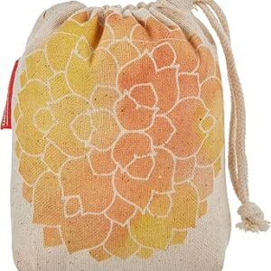 بوناميزون شنطة منتجات قطنية مطبوعة مع رباط، شنطة بقالة قابلة لاعادة الاستخدام، اكياس صديقة للبيئة وقابلة للتحلل البيولوجي، شنطة سفر، شنط تسوق، صديقة للبيئة، قابلة للطي، المقاس: 12×15 سم، قماش