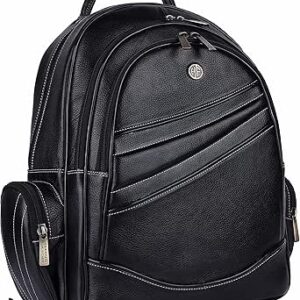 هاموندز فلاي كاتشر شنطة ظهر للاب توب من الجلد الطبيعي بلون اسود مقاس 15.6 انش