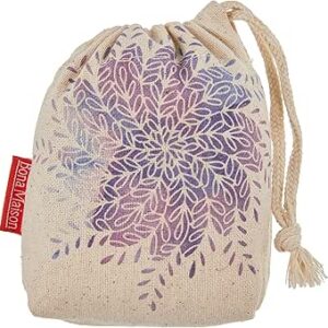 بوناميزون شنطة منتجات قطنية مطبوعة مع رباط، شنطة بقالة قابلة لاعادة الاستخدام، اكياس صديقة للبيئة وقابلة للتحلل البيولوجي، شنطة سفر، شنط تسوق، صديقة للبيئة، قابلة للطي، المقاس: 12×15 سم