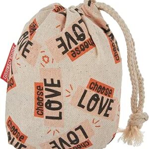 بوناميزون شنطة منتجات قطنية مطبوعة مع رباط، شنطة بقالة قابلة لاعادة الاستخدام، اكياس صديقة للبيئة وقابلة للتحلل البيولوجي، شنطة سفر، شنط تسوق، صديقة للبيئة، قابلة للطي، المقاس: 12×15 سم